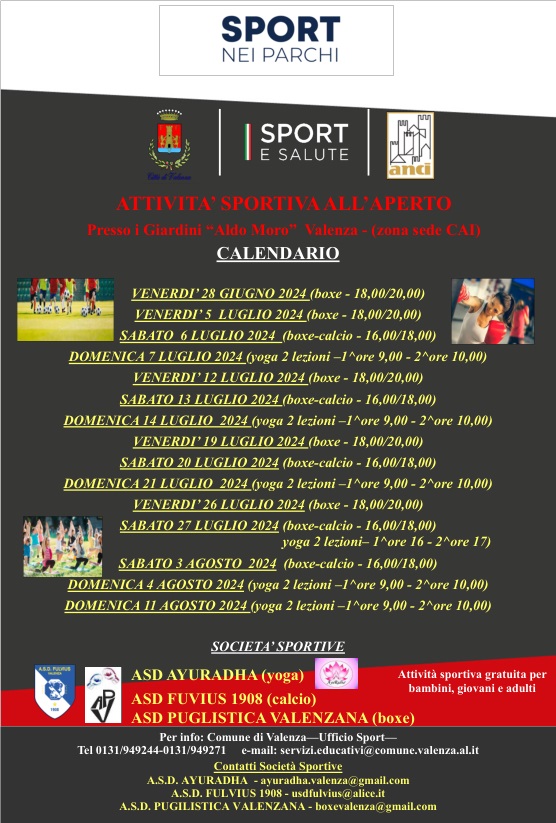 Programma appuntamenti